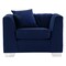 Armen Living Cambridge Contemporary Chair in Brushed Stainless Steel and Blue Velvet LCCM1BLUE - alternate 1